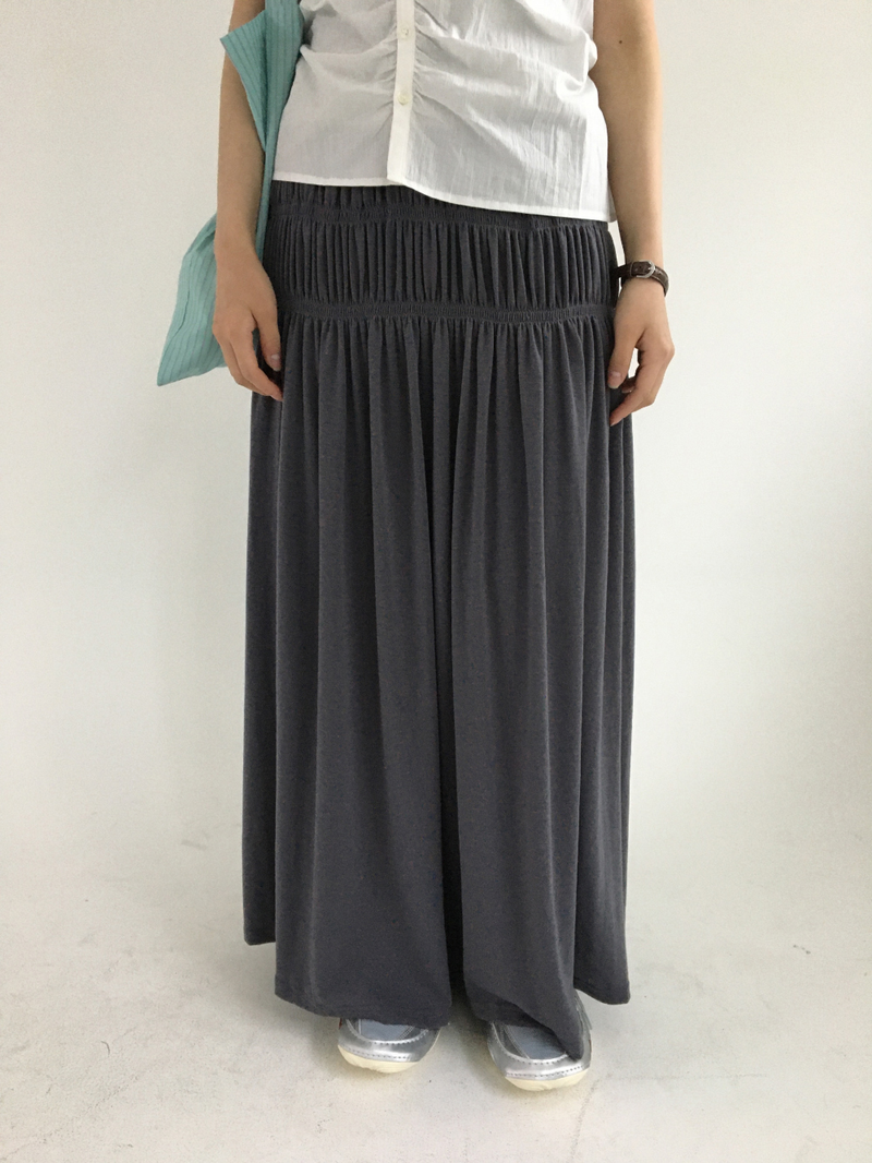 Sor Shirred Long Skirt (4color)