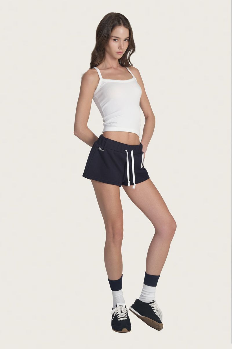 Basic fit layer sleeveless top, White