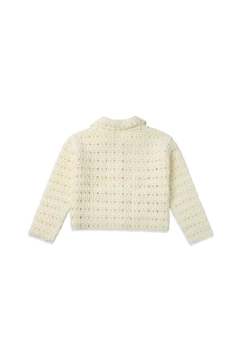 Loom crochet cardigan
