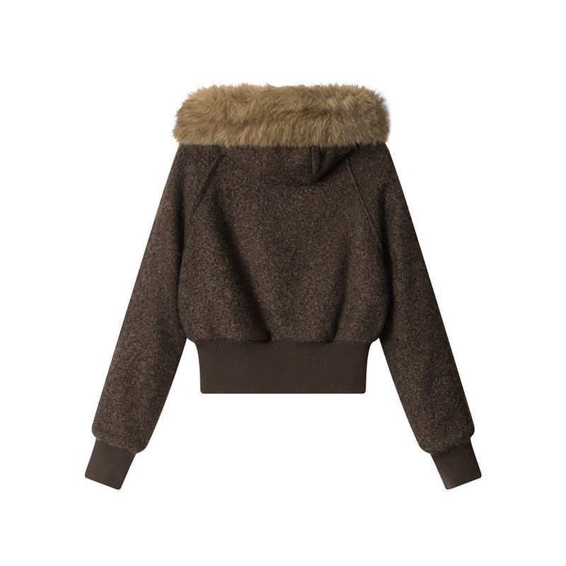 Nate Fur Hooded Short Jumper