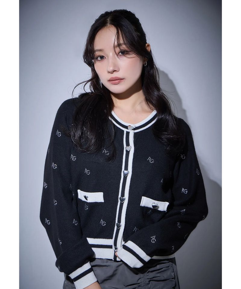 ANDGEEBEE（アンジービー）の「ラインストーンパターンアンサンブルニット（トップス）」