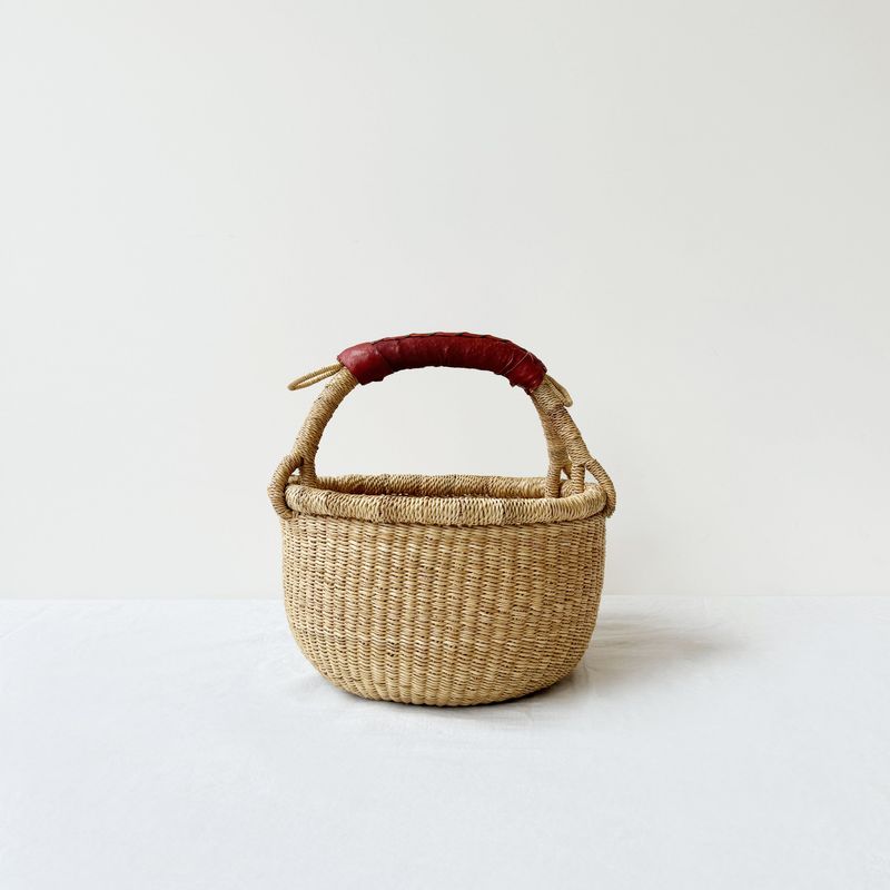 NATURAL BOLGA BASKET - 2 Colors (SMALL)