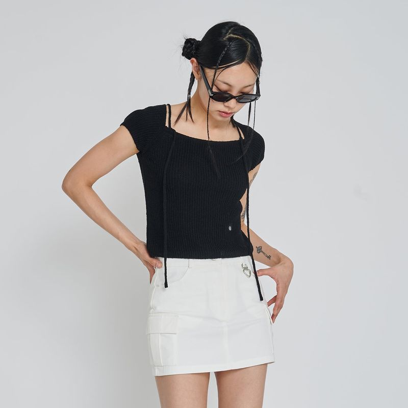 RUPIN 2WAY KNIT TOP _BLACK