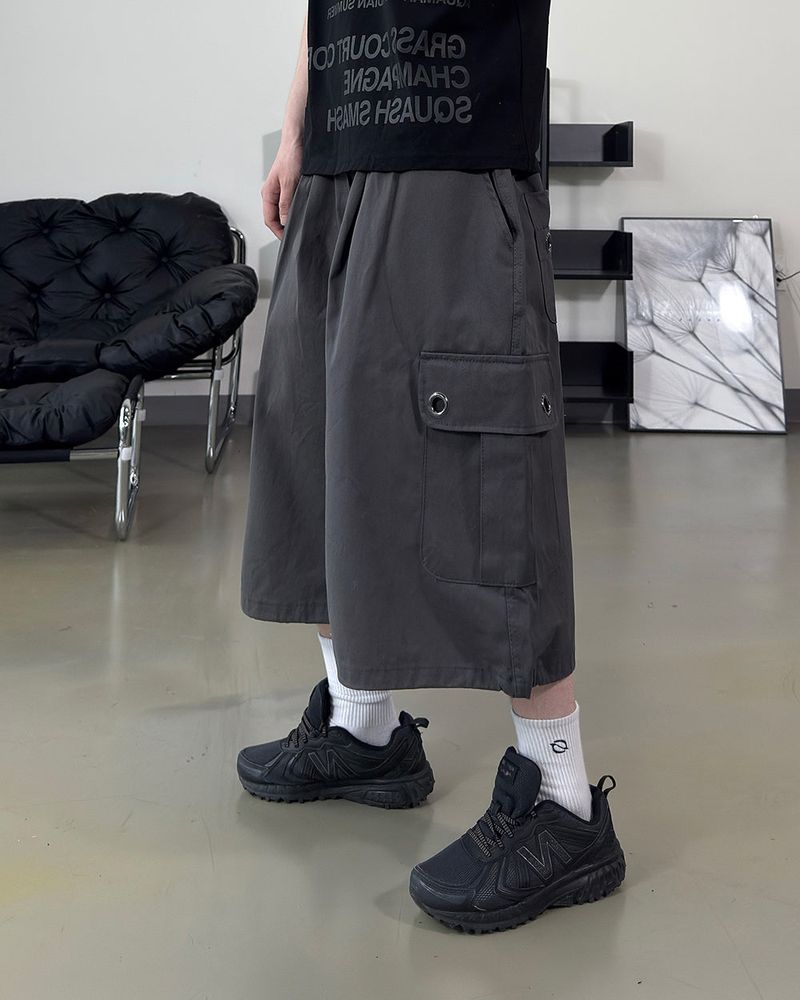 Aver Eyelet Cargo Bermuda Pants