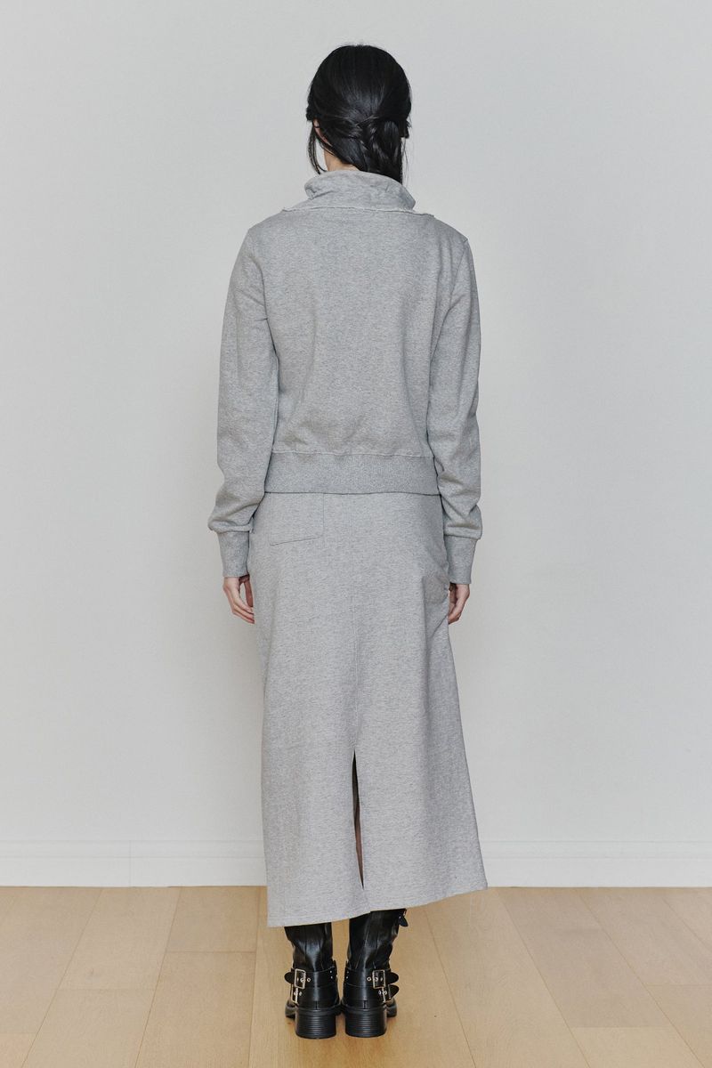BLOOM ZIP-UP JACKET melange grey