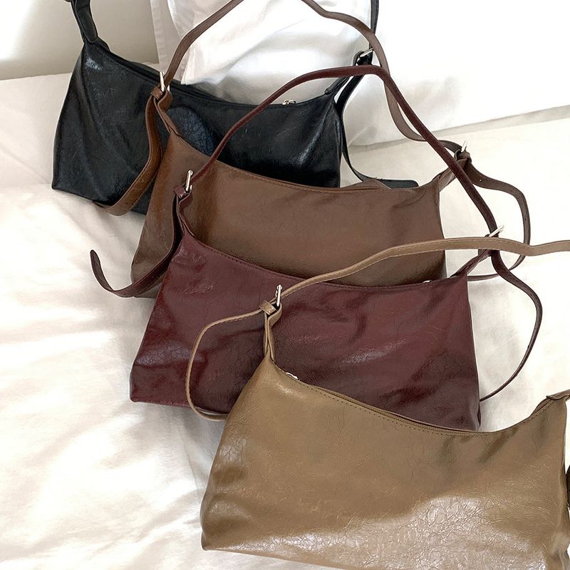 Rait leather baguette shoulder bag