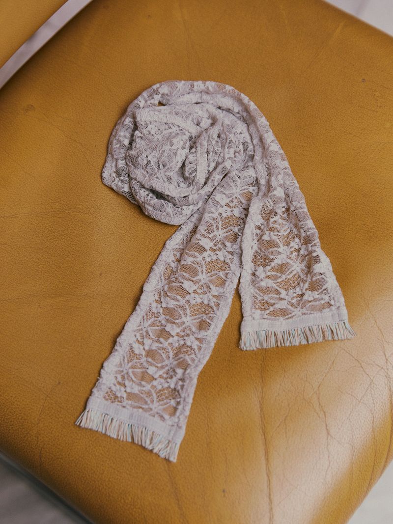 LACE SCARF with FRINGE