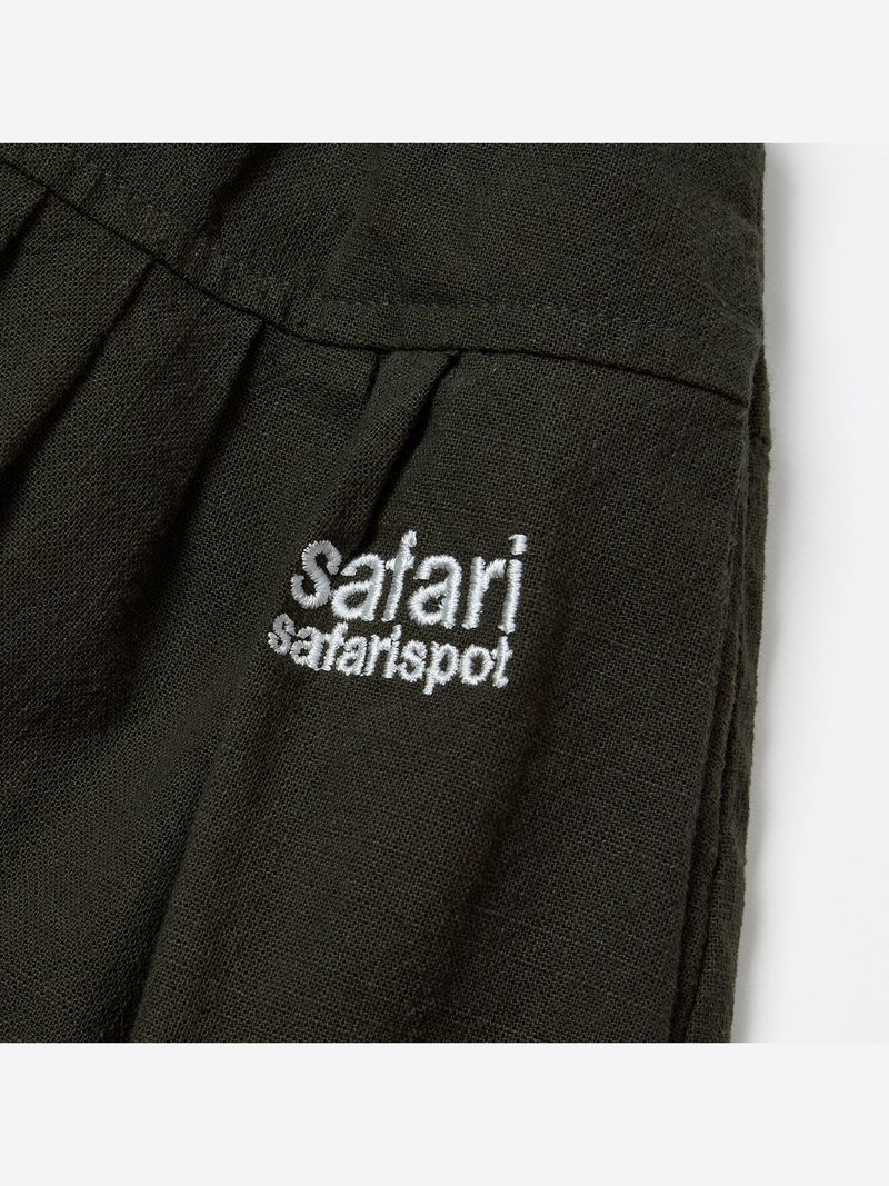 BASIC SAFARI RUFFLE MAXI SKIRT (BROWN)