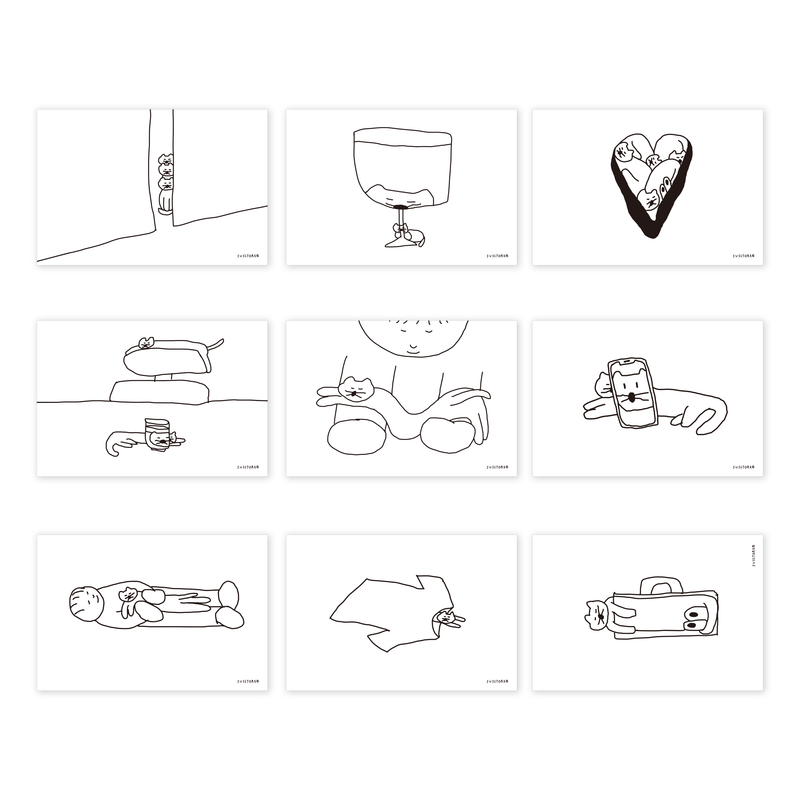 Cat postcard (9 set)