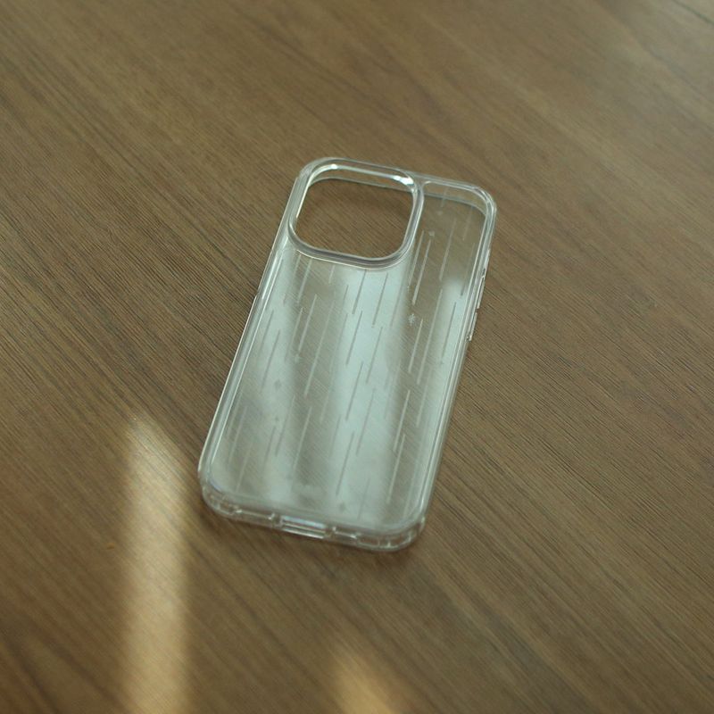 【MADE】Transparent star shower Jelly hard Phone case