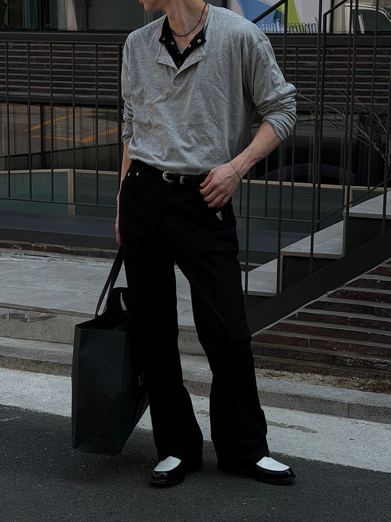 Cotton henry neck long sleeves(9color)