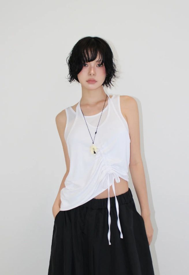 AAKE(アケ)の「DUAL LAYERED TOP(Tops)」
