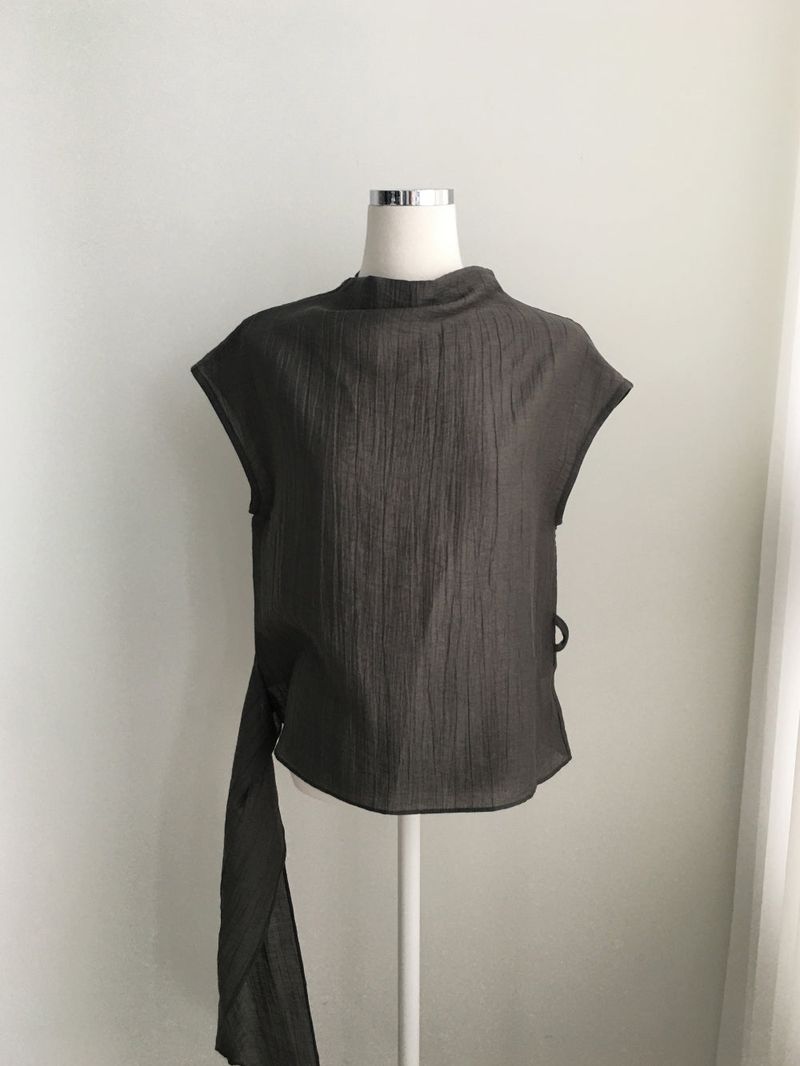 Moss wrap blouse