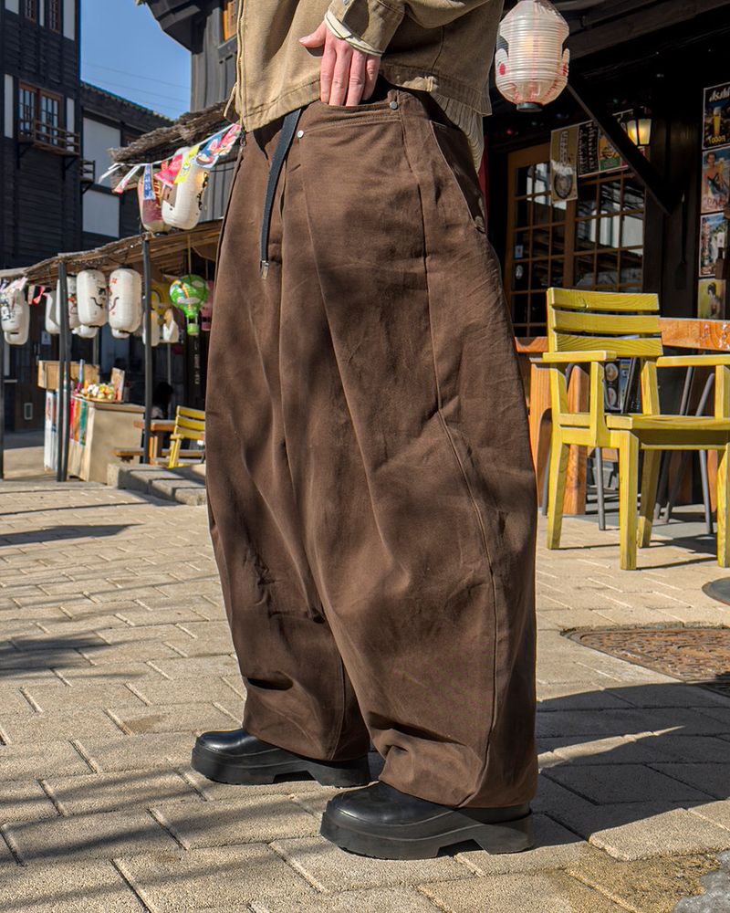 Cuff Bizo Balloon Cotton Pants