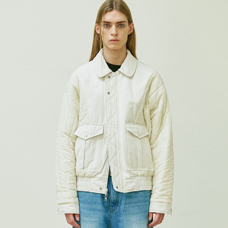 REVERSIBLE CWU-45P FLIGHT BOMBER JACKET CREAM