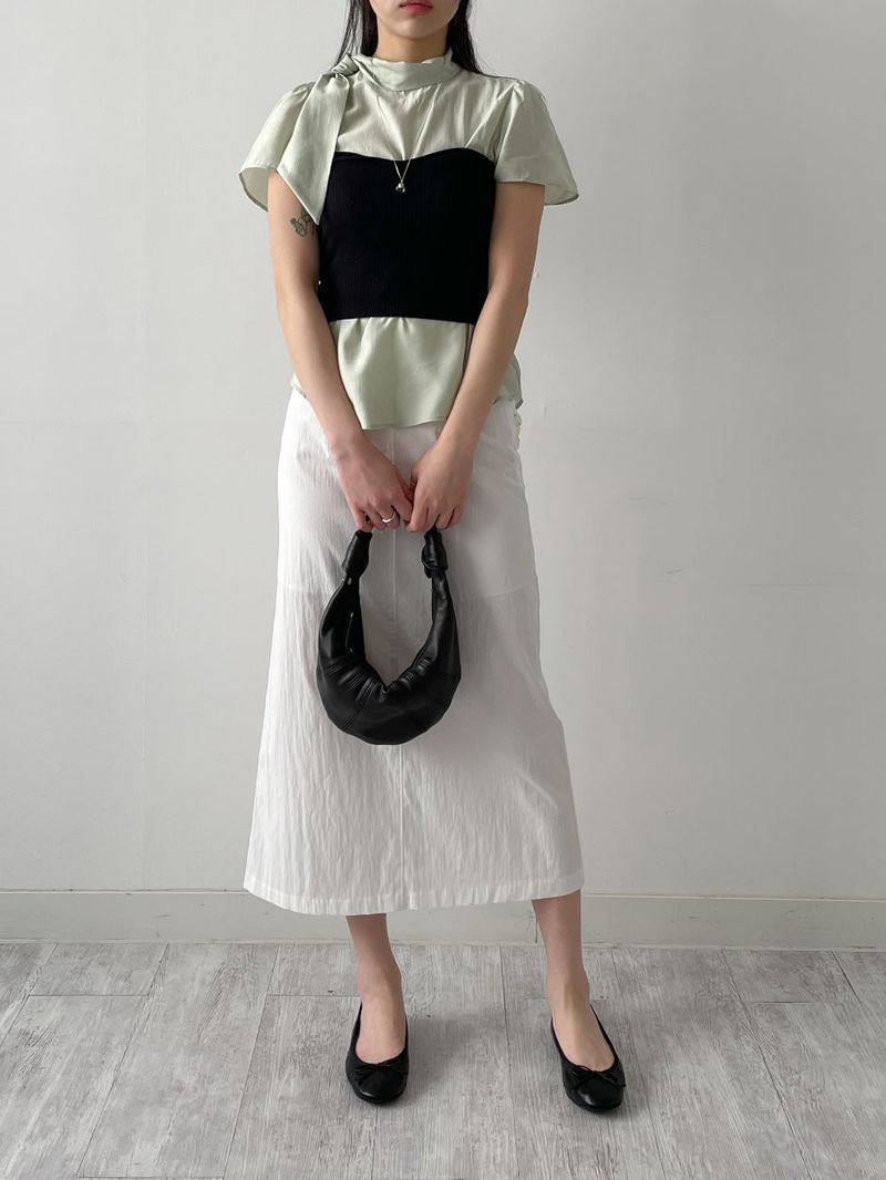 Cookie Button H-Line Long Skirt