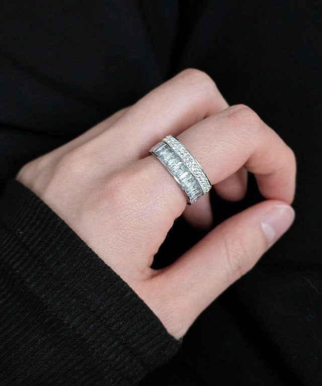 Cubic Tennis Bold Ring