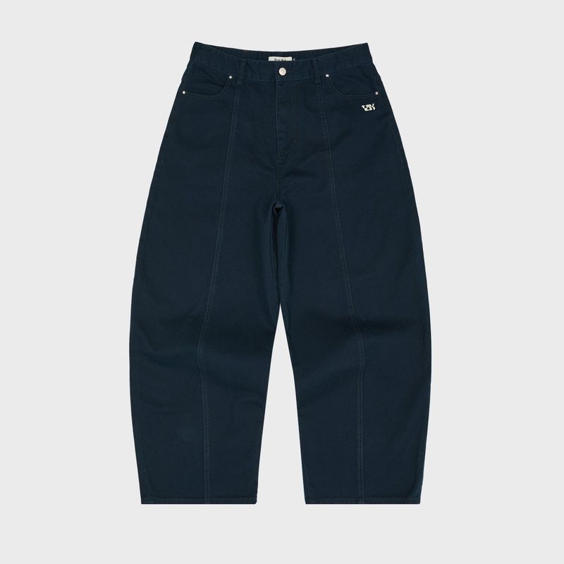 Curved Cutting Cotton Pants