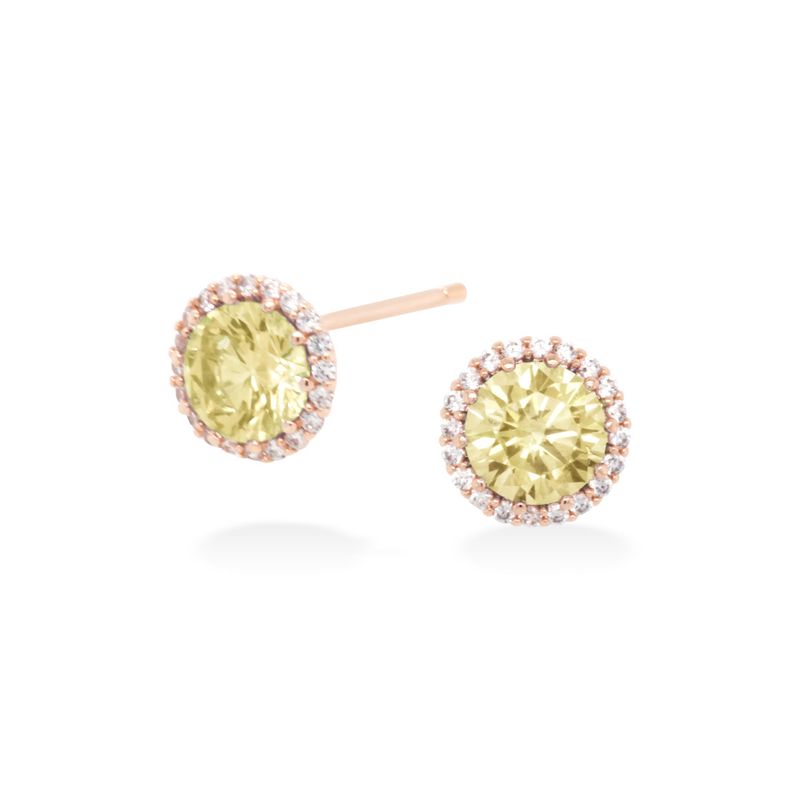 MACIER（マシール）の「Yellow One Cubic Earring (rosegold)（Accessories）」