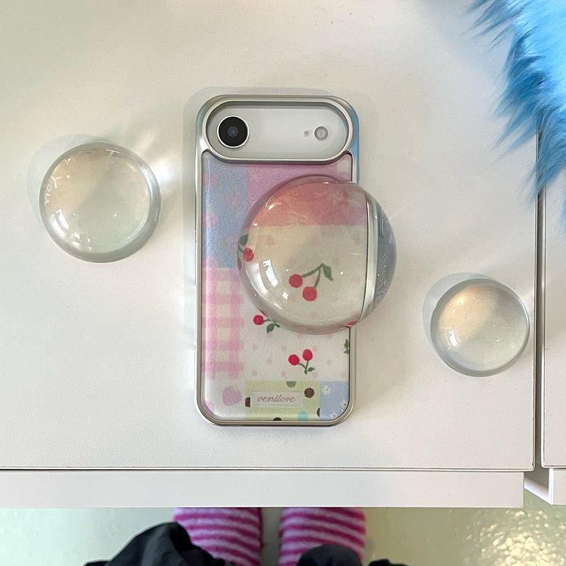 [MADE][Glass Silver Bumper Case]  Knit Patchwork Case ⋆ patch