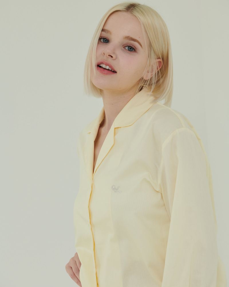 ONTHESHELL（オンザシェル）の「Ontheshell Logo Shirt - Lemon（Tops）」