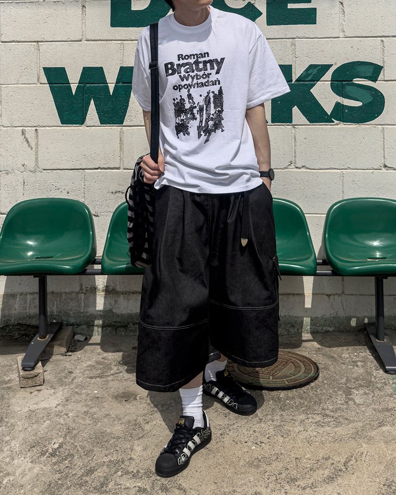 Weaver Printing Oversized Half Sleeve Tee