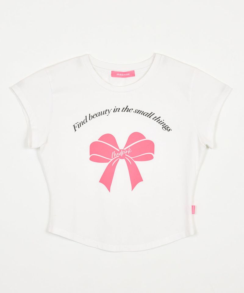 MADPINK（マッドピンク）の「RIBBON PRINT T WHITE（Tops）」