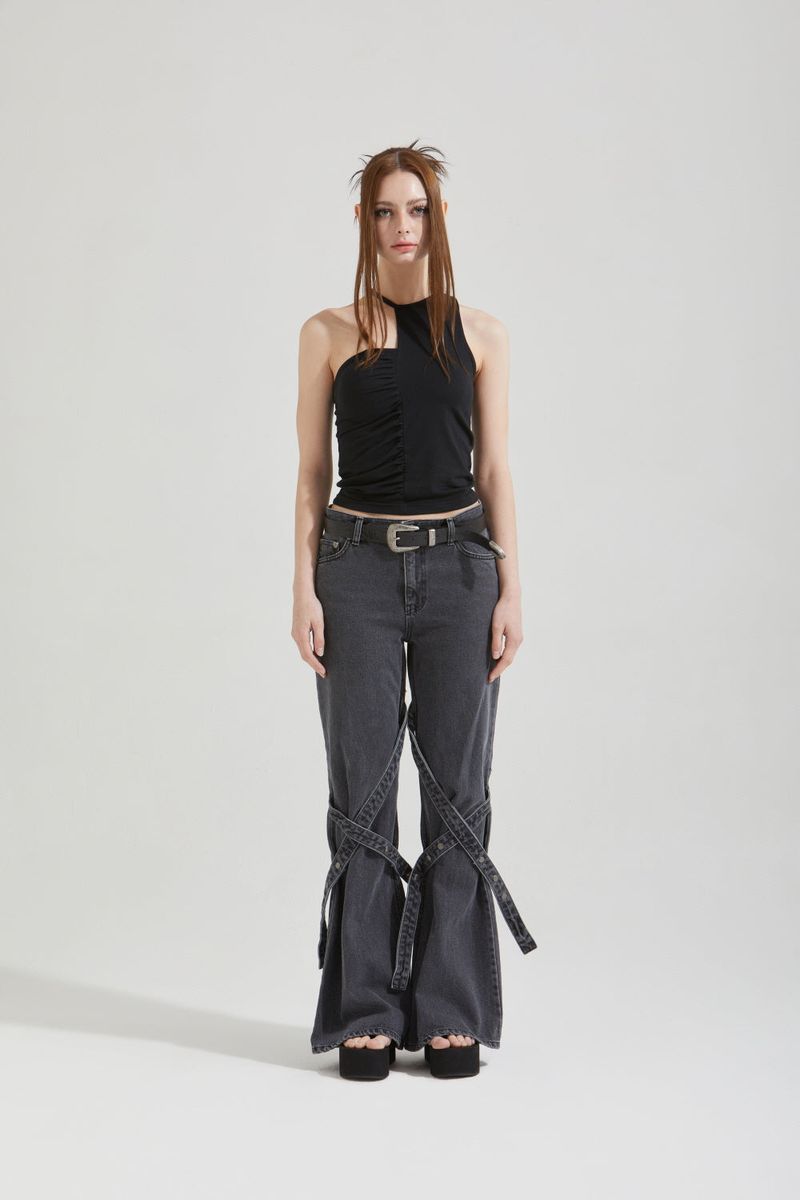 SHIRRING CHOKER TOP