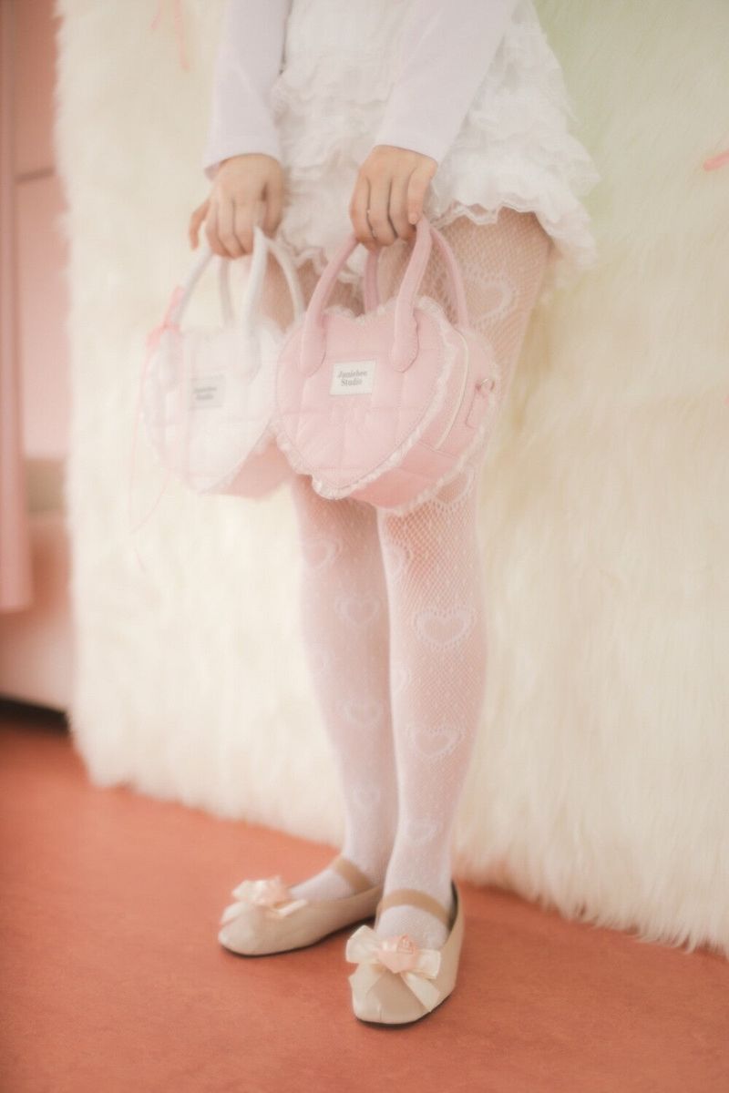 Junie Lace Heart Bag ( Ivory )
