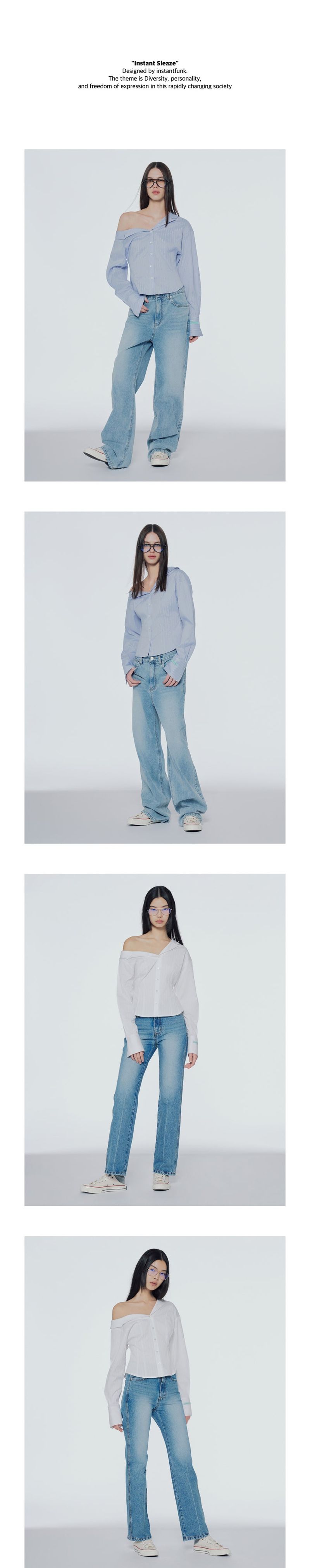 Slim-fit one-shoulder shirt