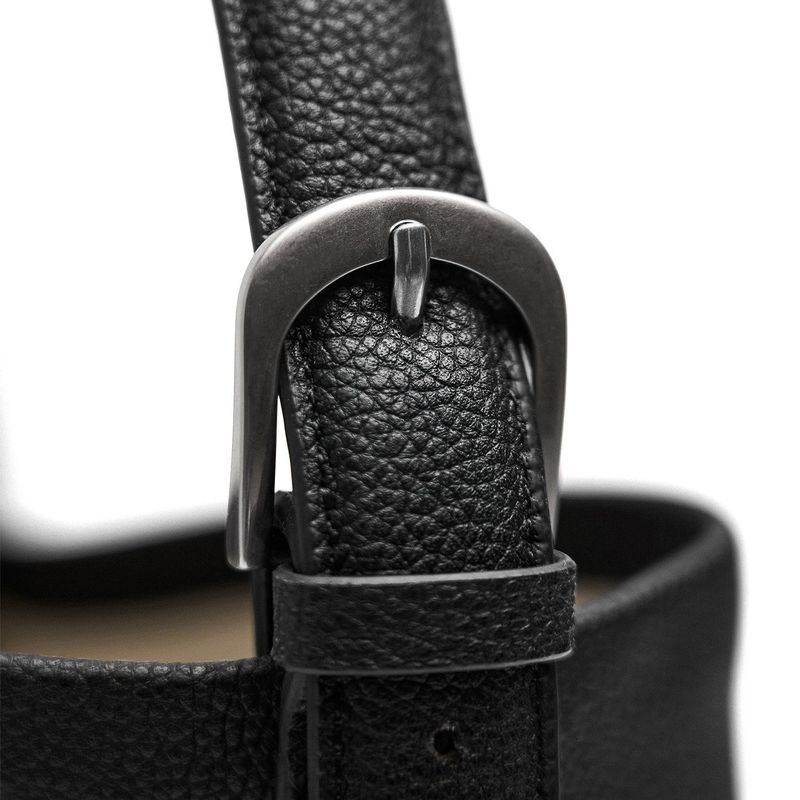 Belted Leahter Soulder Bag_Black