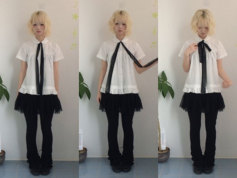 chiffon dot scarf