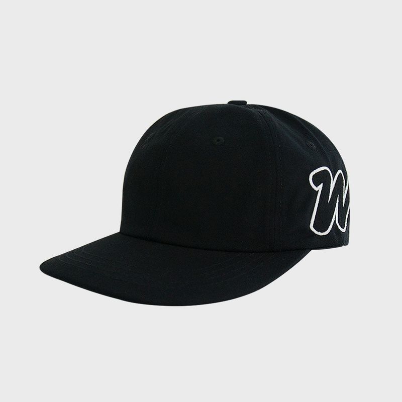 WOOR（ウール）の「B-I-G W FLAT CAP (BLACK)（Hats）」