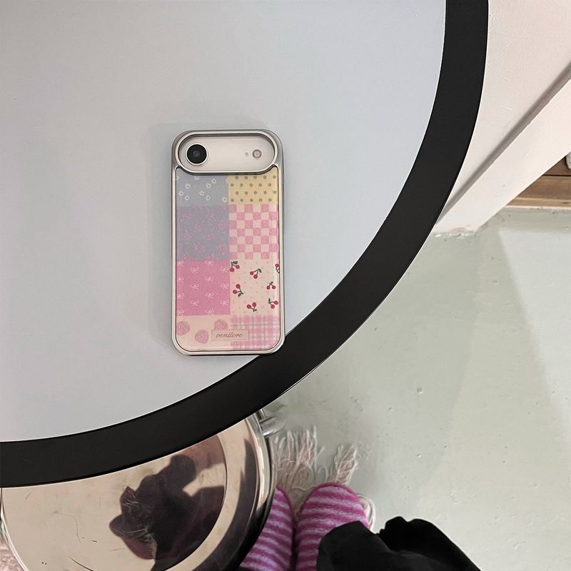 [MADE][Glass Silver Bumper Case]  Knit Patchwork Case ⋆ small patch
