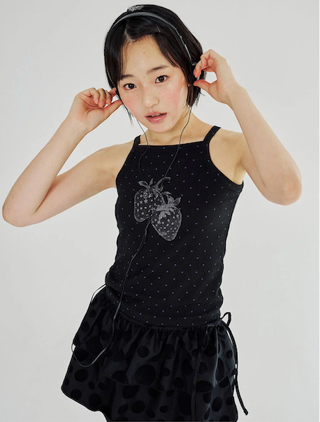 DOT STAR STRAWBERRY SLEEVELESS