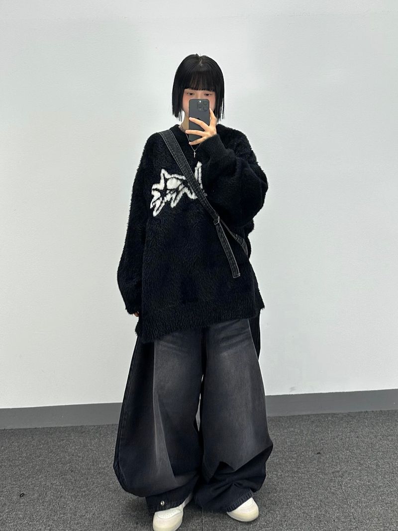 wacks balloon denim pants