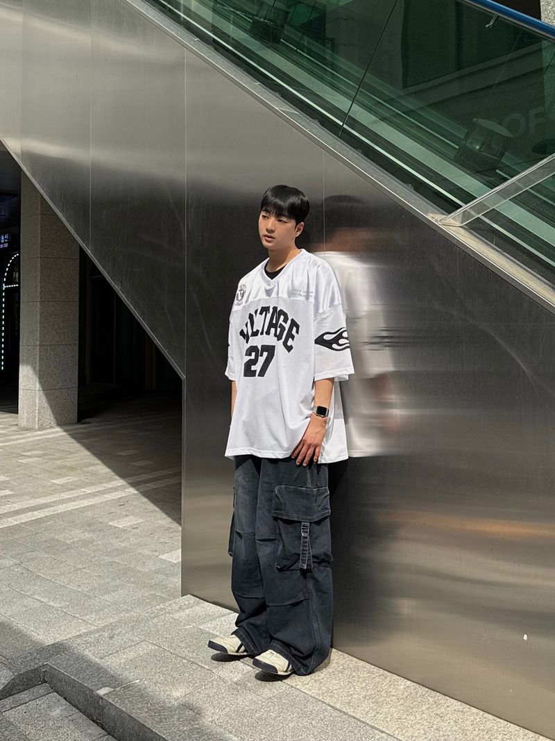 バックルカーゴデニムパンツ