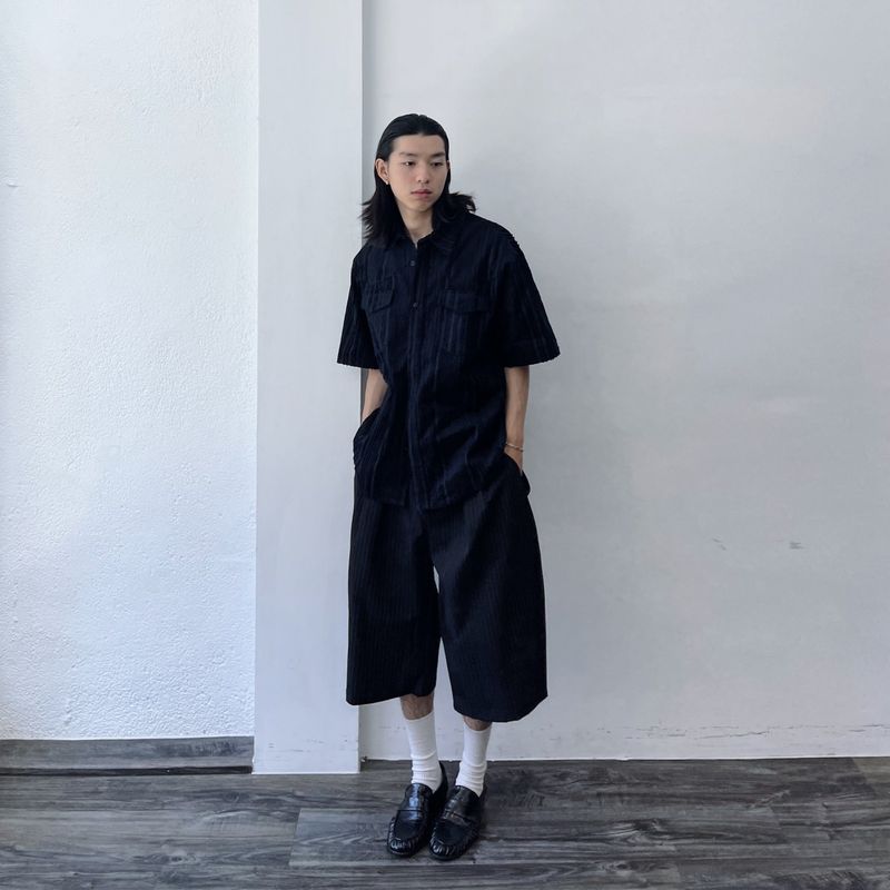 Textured Vertical Utility Shirt