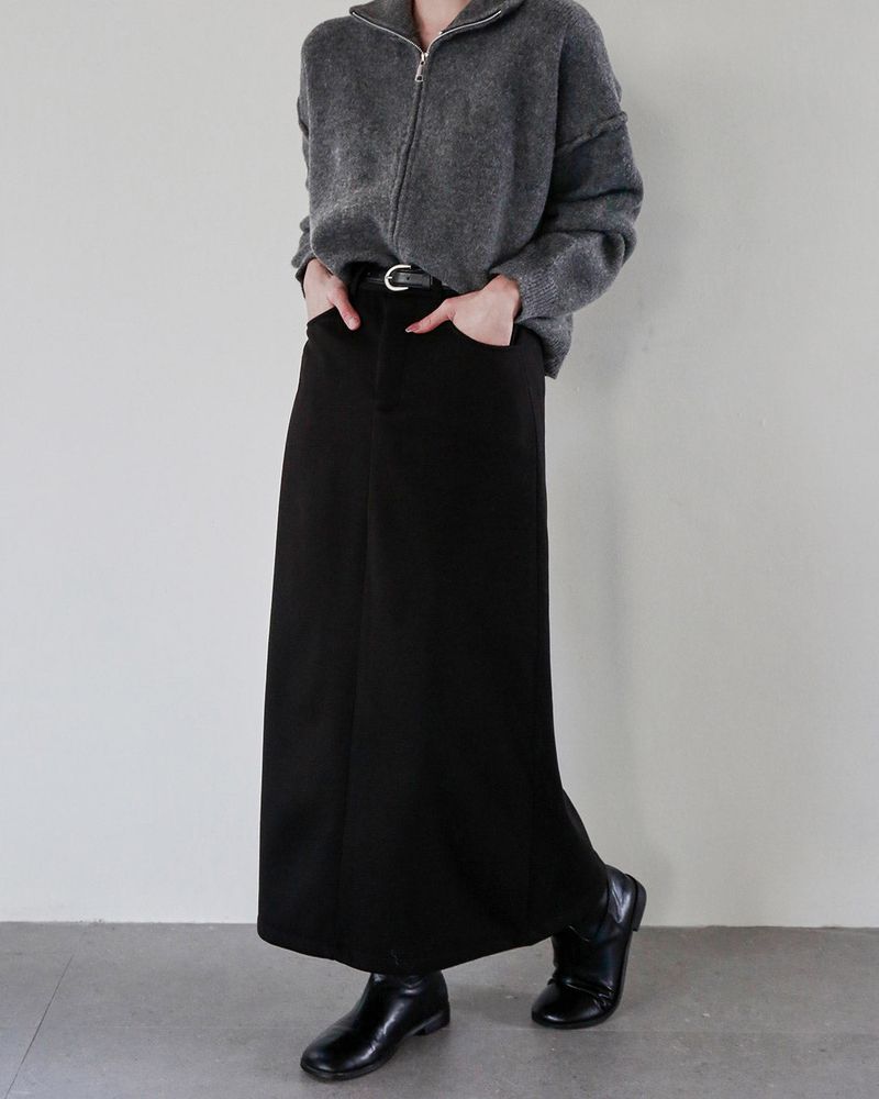 Nuo Belt Long Skirt