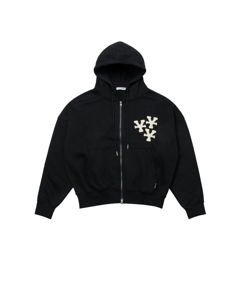 DirtyCoins（ダーティーコインズ）の「"Y" Patches Relaxed Hoodie Black（Tops）」