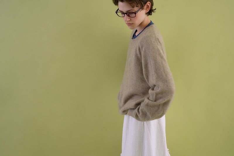 Cuddle raccoon knit_mocha