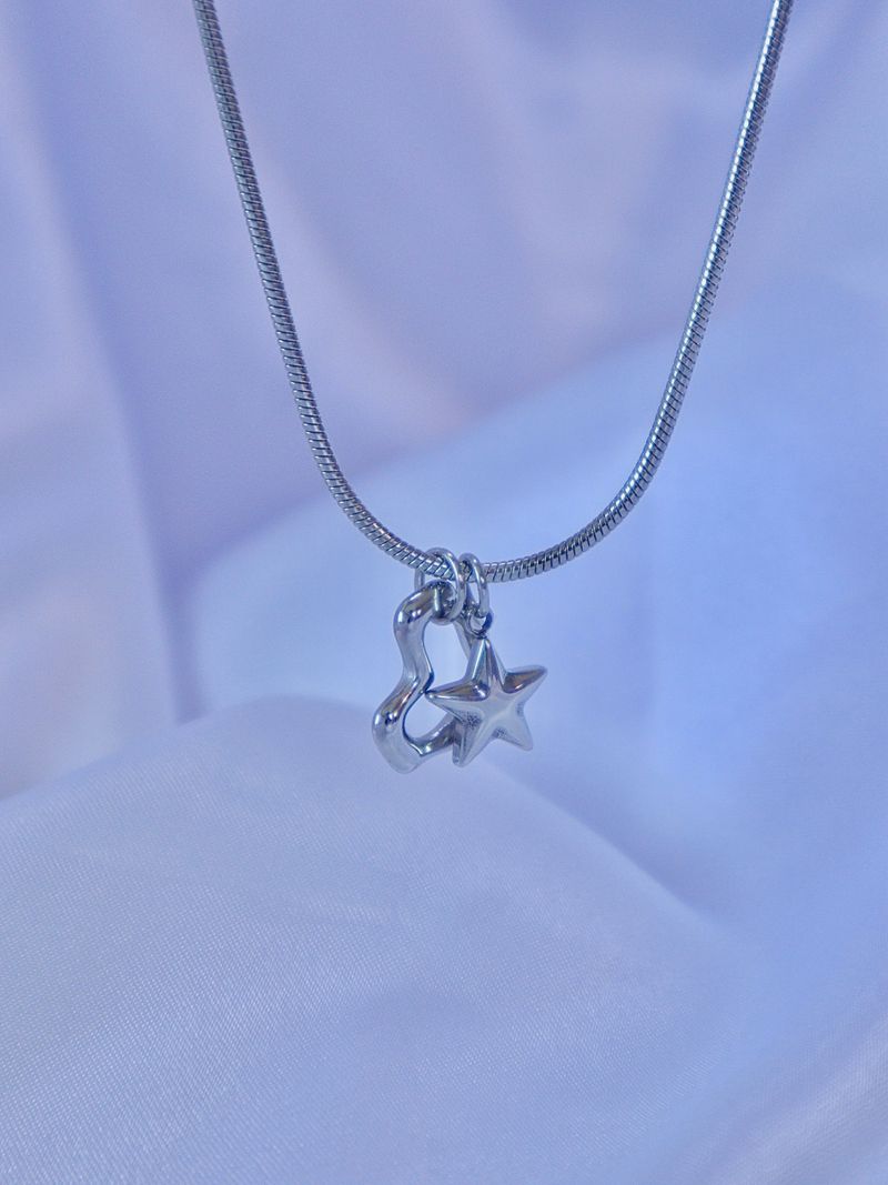 heart star ring necklace