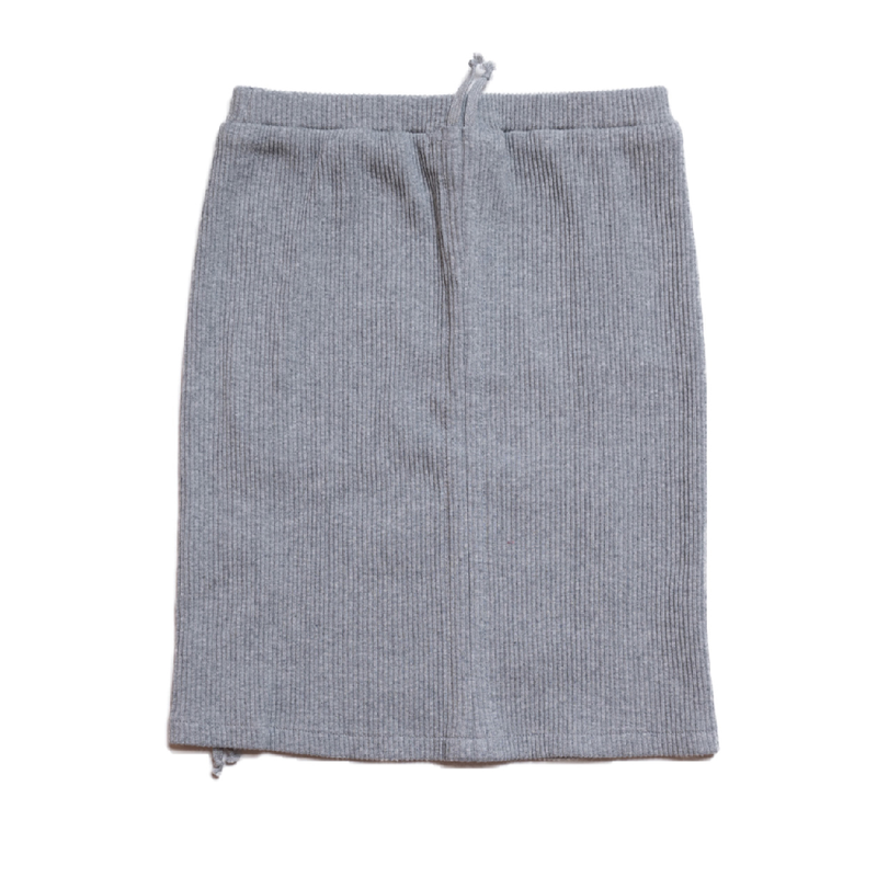 SHIRRING STRING SKIRT GRAY
