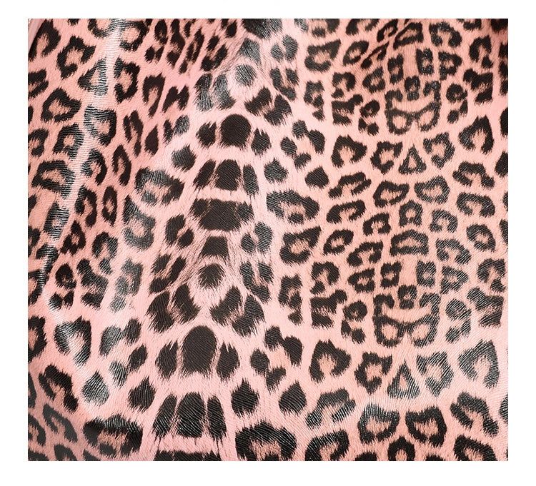 Star Keyring Leopard Print Oversized Tote Bag