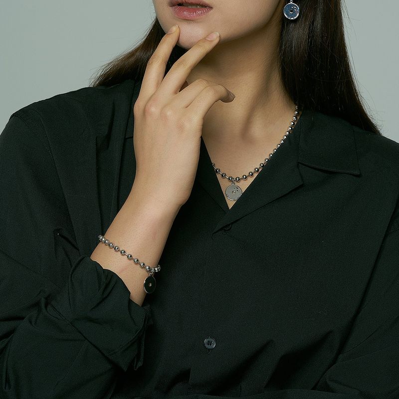 MIDNIGHT BALL CHAIN BLACELET