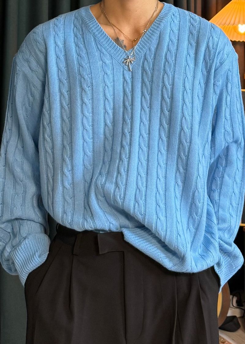 Pretzel V-neck knit 6COLOR
