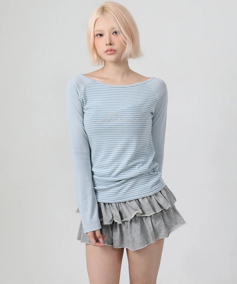 Stripe Reglan Long Sleeve_mint