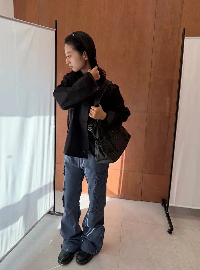 HIGH-NECK BUTTON JACKET