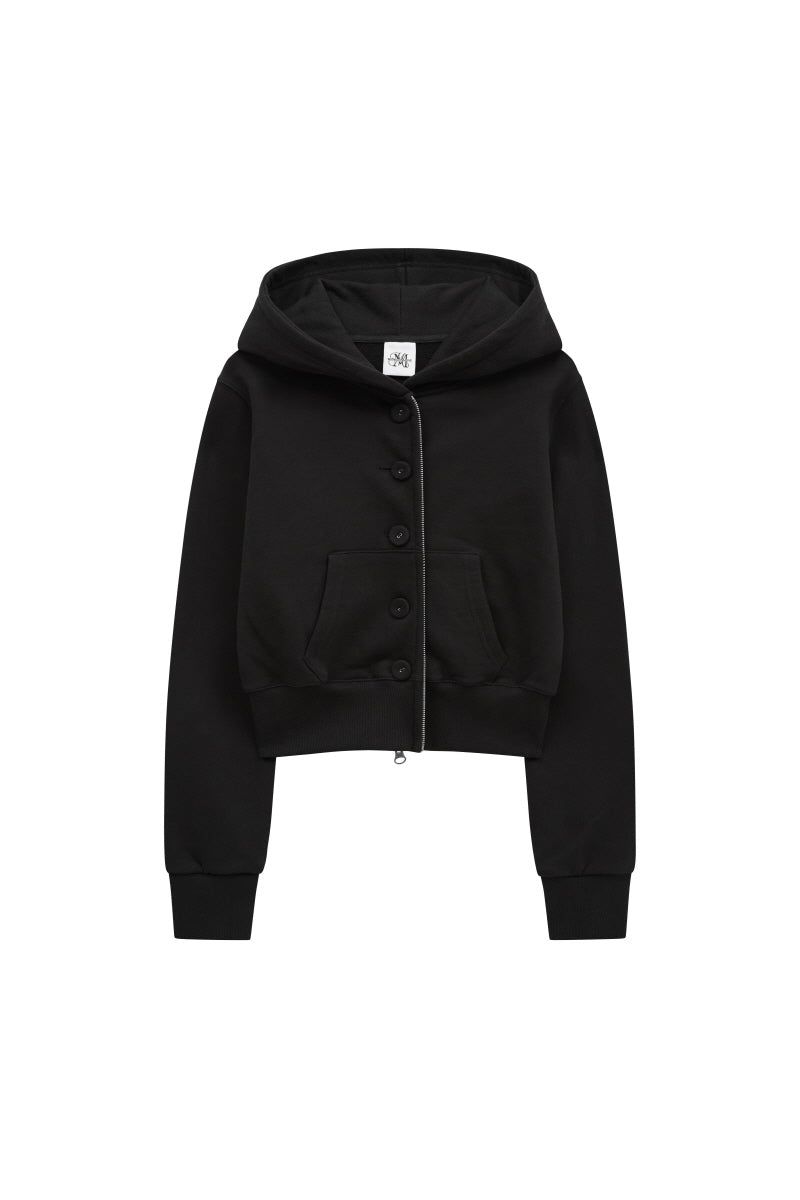 bt hood zip up (black)