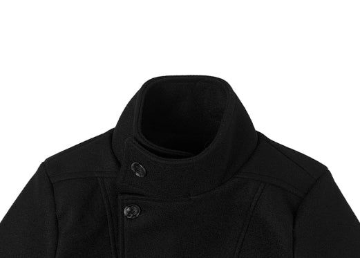 Molan double high neck wool short coat